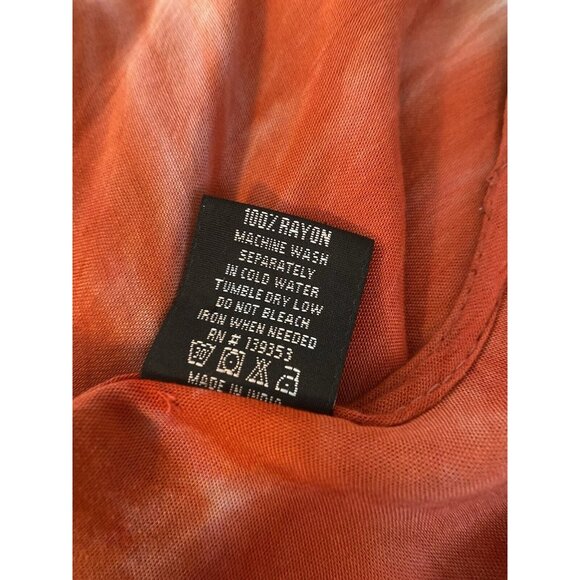 Vtg Seven Islands Boho Tie Dye Cultural Flowy Dress Sleeveless Flowers One‎ Size - Picture 12 of 16